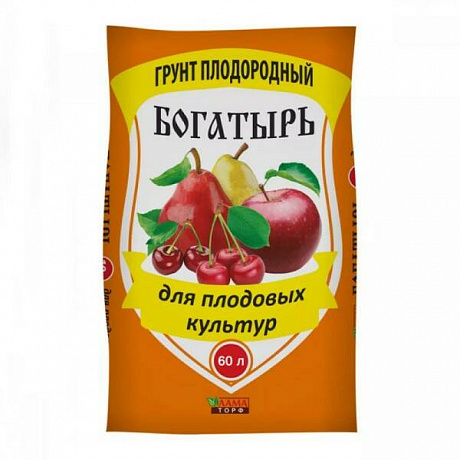Для плодовых культур плодороднаая смесь Богатырь Лама Торф 60л